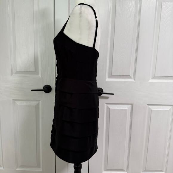 BCBGeneration Women's Black Tiered Layered Sleeveless Dress Size 4 - Picture 3 of 13